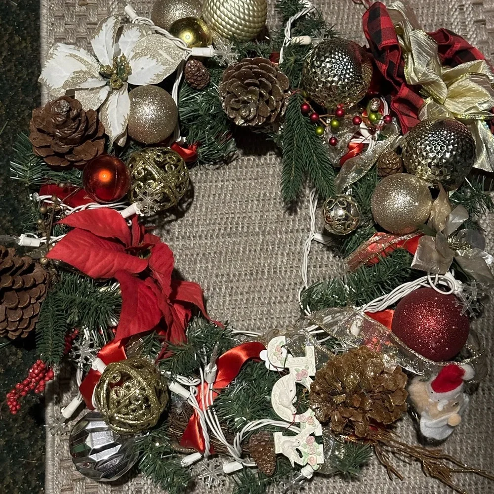 handmade christmas door wreath